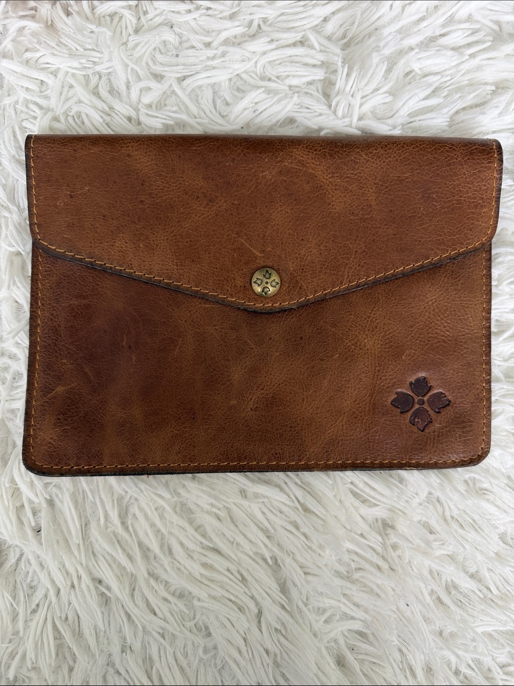 Patricia Nash Leather Envelope Clutch with Dustbag